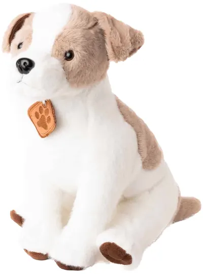 Jucărie de pluș Amek Toys - Jack Russell, bej, 20 cm