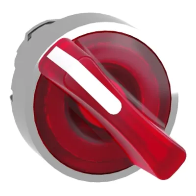 Cap de Selector Iluminat Rosu Ø22, cu Oprire In 2 Pozitii