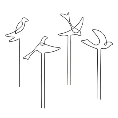Suport pentru plante 4 buc. din metal Bird – Esschert Design