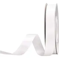 Bandă satinată lățime 2cm (set 10 role, total 229m) - Alb