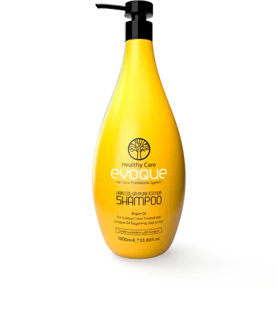Sampon de Par Profesional pentru Par Vopsit, EVOQUE Healthy Care Purifying Color, 1000 ml - Cu Ulei de Argan, Protectie a Culorii, Antistatic, Pentru Toate Tipurile de Par - Evoque
