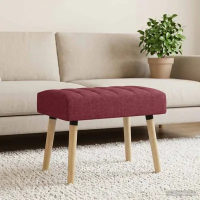 vidaXL Bancă cu tapițare canelată Roșu Vin 60 x 40 x 45 cm Țesătură