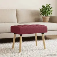 vidaXL Bancă cu tapițare canelată Roșu Vin 60 x 40 x 45 cm Țesătură