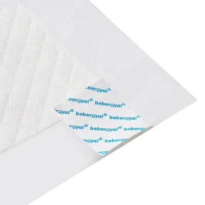 Set 10 aleze Beberoyal Premium 60x60 cm, impermeabile, absorbtie 1500 ml, fixare autoadeziva, 6 straturi