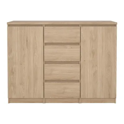 Comodă în culoare naturală cu aspect de lemn de stejar 121x91x50 cm Naia – Tvilum