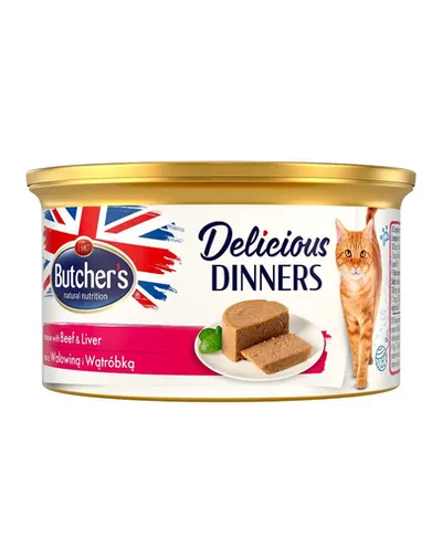 BUTCHER'S Classic Delicious Dinners mousse cu ficat și carne de vită 85 g