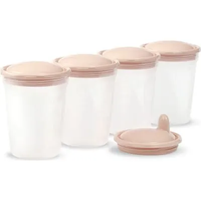 Recipiente pentru depozitarea laptelui matern BabyOno - 4 x 200 ml