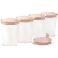 Recipiente pentru depozitarea laptelui matern BabyOno - 4 x 200 ml
