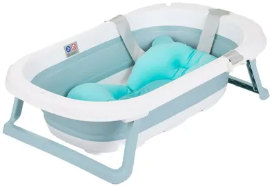 Cadă pliabilă cu plasă Chipolino - Isla, 81 cm, albastru
