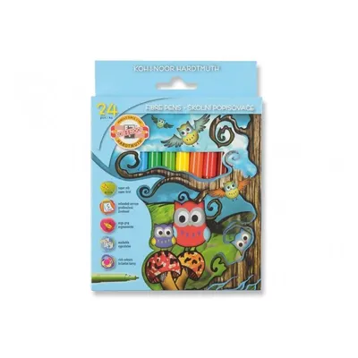 Markere Scolare, Colectia Owls, 24 Culori