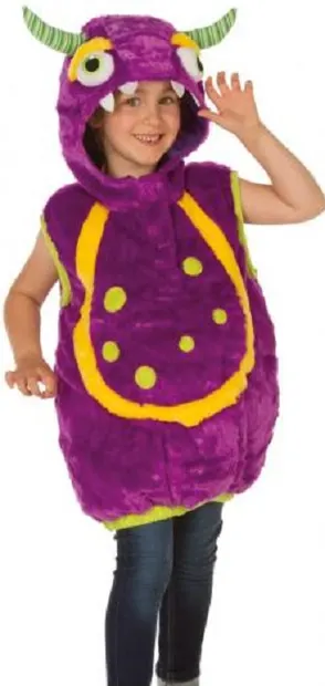 Costum carnaval copii Heunec - Monstru amuzant, violet, 4 -7 ani