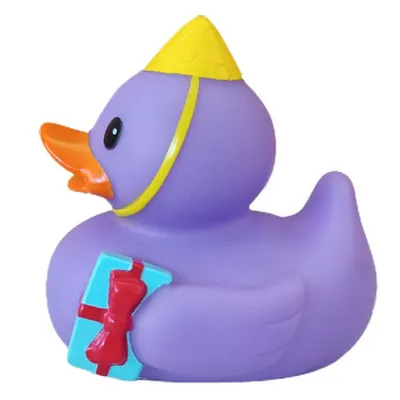 Jucărie de baie Raya Toys – rață din cauciuc, mov