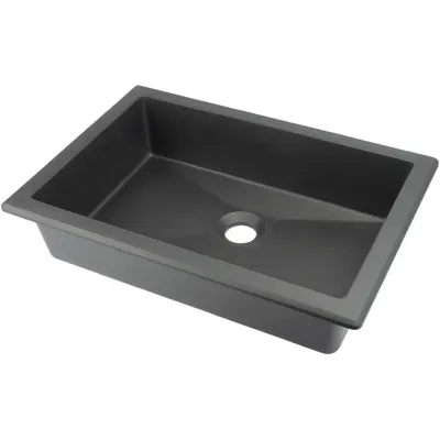 Lavoar incastrat compozit antracit Deante Correo, dreptunghiular, 50 cm