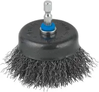 Perie cupă din sârmă pentru bormașină Wolfcraft - Ø75 mm