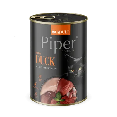 Hrana umeda pentru pisici PIPER CAT, rata, conserva 400g