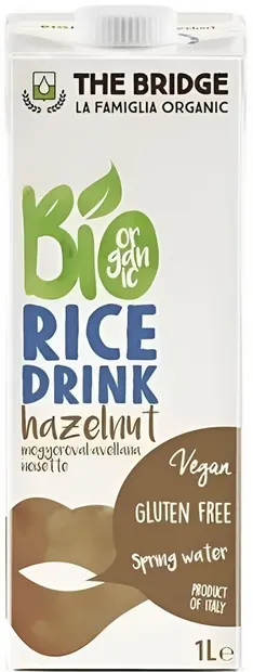 Băutură organică de orez cu alune de pădure, 1 l, The Bridge