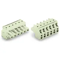 2-conductor female connector; 100% protected against mismating; 2.5 mm²; Pin spacing 7.5 mm; 3-pole; 2,50 mm²; light gray