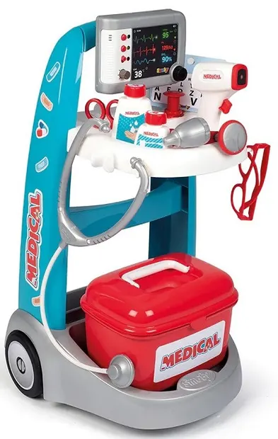 Set copii Smoby - Troler medical cu accesorii