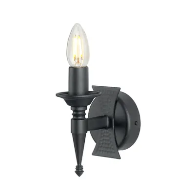 Aplica Saxon 1 Light Wall Light – Black