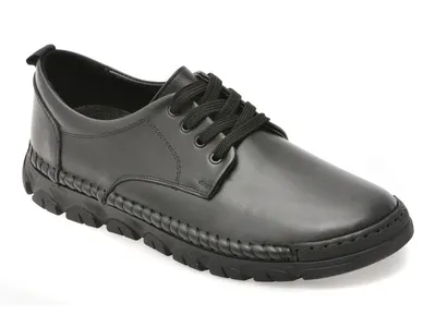 Pantofi OTTER negri, DD1106, din piele naturala