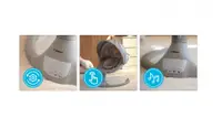 Leagan electric cu 5 moduri de balansare pentru copii Kidnort Svaie Black, portabil, cu telecomanda, muzica, conectare bluetoothusb, accesorii incluse, dimensiune 66 x 65 x 53.5 cm