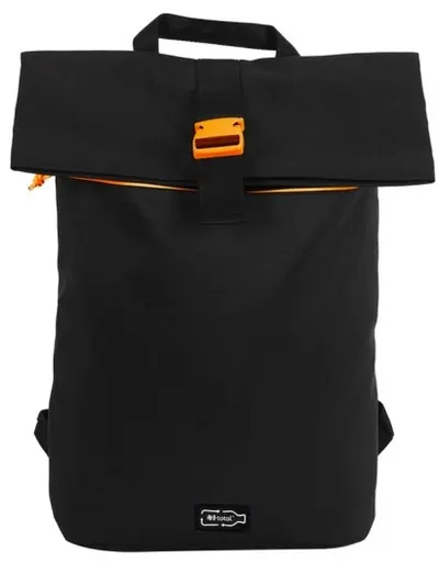 Ghiozdan I-Total RPET - Negru cu portocaliu, 26 l
