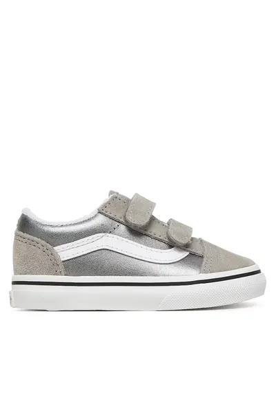 Tenisi Fete - material textil - argintiu - sistem inchidere Velcro