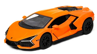 Mașinuță metalică Kinsmart - Lamborghini Revuelto, 1:38, portocalie
