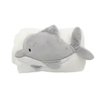 Păturică de pluș cu personaj delfin