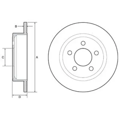 Disc frana DELPHI BG4648