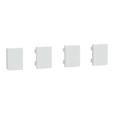 Set de 4 clapete 1/4 pentru Push buton KNX Dynamic Labeling System Design, alb lotus