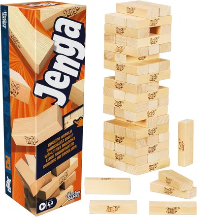 Joc de societate Jenga cu zar virtual - Familial