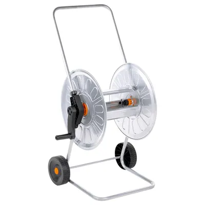 vidaXL Cărucior cu tambur pentru furtun 80 m 1/2" sau 50 m 3/4", oțel