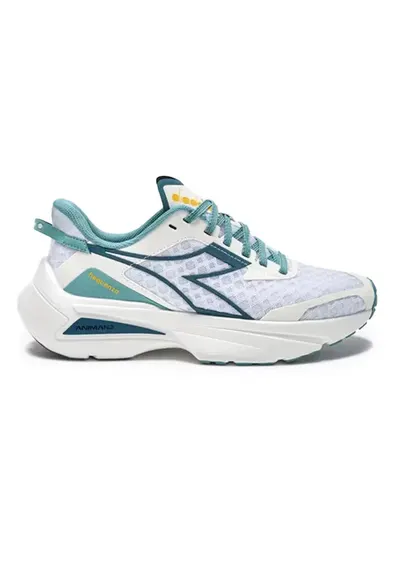 Pantofi sport din textil cu insertii de plasa - Alb/Albastru
