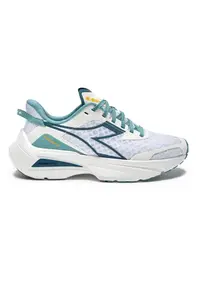 Pantofi sport din textil cu insertii de plasa - Alb/Albastru