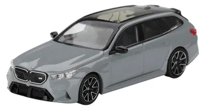Model de colecție Mini GT Contemporary: Automobile - BMW M5 (G99) Touring Brooklyn Grey Metallic 2025 (LHD)