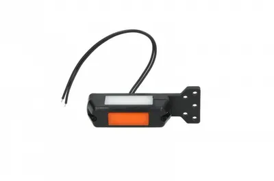 Lumina clarificare stanga, portocaliu rosu alb, LED, inaltime 105mm; latime 28mm; adancime 34mm, in relief, lungime cablu 210mm, cu cuier, 12 24V (drept in relief)