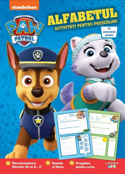 Patrula Catelusilor. Alfabetul. Activitati pentru prescolari