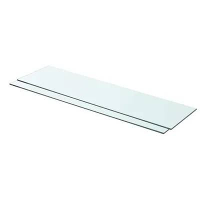 vidaXL Rafturi, 2 buc., 80 x 20 cm, panouri sticlă transparentă
