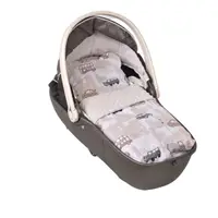 Lenjerie 2 piese cosulet si landou model masinute si plus gri