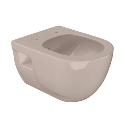 Vas WC suspendat rimless Celesta Brillo evacuare orizontala 53 x 35 5 cm ceramica bej