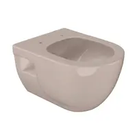 Vas WC suspendat rimless Celesta Brillo evacuare orizontala 53 x 35 5 cm ceramica bej