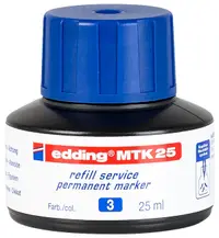 Cerneală pentru markere permanente Edding MTK 25 - Albastru, 25 ml
