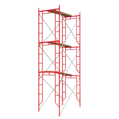 Schela circulabila din otel H6000*L1800*W1219 mm cu 6 seturi de diagonale și 3 platforme