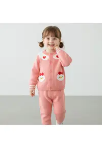 Compleu Roz Fetite Tricotat Daisy