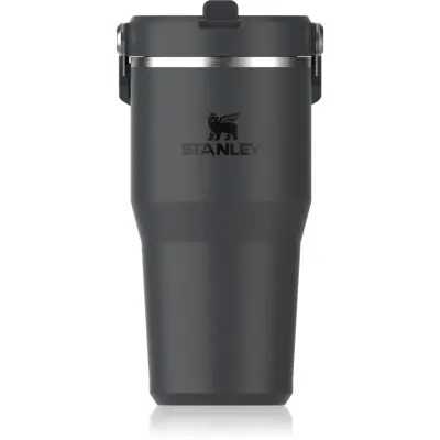 Stanley IceFlow™ Flip Straw Tumbler sticlă inoxidabilă pentru apă Black 2.0 1 buc