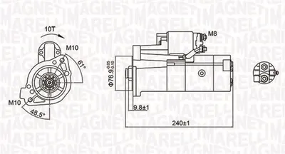 Electromotor (12v, 2,2kw) Mitsubishi Canter (fe5, Fe6) 6.generation, L 200 Triton, Pajero Ii, Pajero Iii, Pajero Iv 2.5d-3.5 Dupa 1990