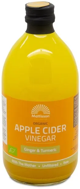 Apple Cider Vinegar Ginger and Turmeric, 500 ml, Mattisson Healthstyle