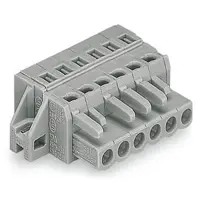 1-conductor female plug; clamping collar; 2.5 mm²; Pin spacing 5 mm; 11-pole; 2,50 mm²; gray