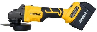 Polizor unghiular fără fir RTRMAX - RTS5050, 125 mm, cu 2 baterii de 4Ah, încărcător și husă